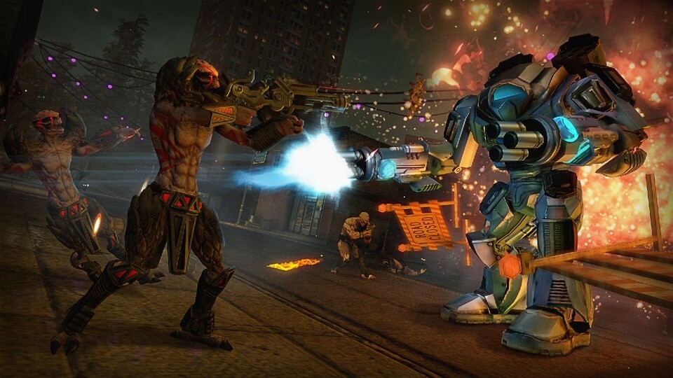 Saints Row 4: Jetzt kämpfen auch Aliens gegen Mechs.