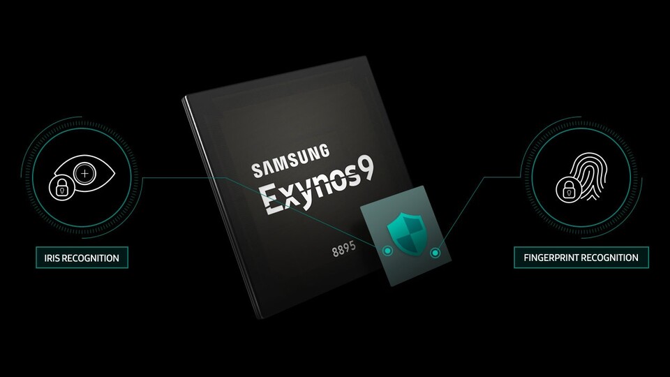 Der Samsung Exynos 8895 nutzt vier von Samsung optimierte ARM-Kerne sowie vier Stromspar-Rechenkerne.