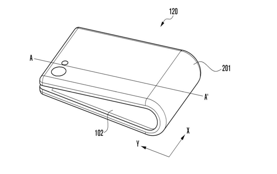 Samsung hat im Oktober 2017 ein Patent für ein faltbares Smartphone angemeldet.