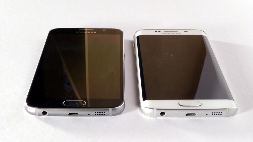 Das Galaxy S6 edge liegt etwas besser in der Hand als das normale S6.