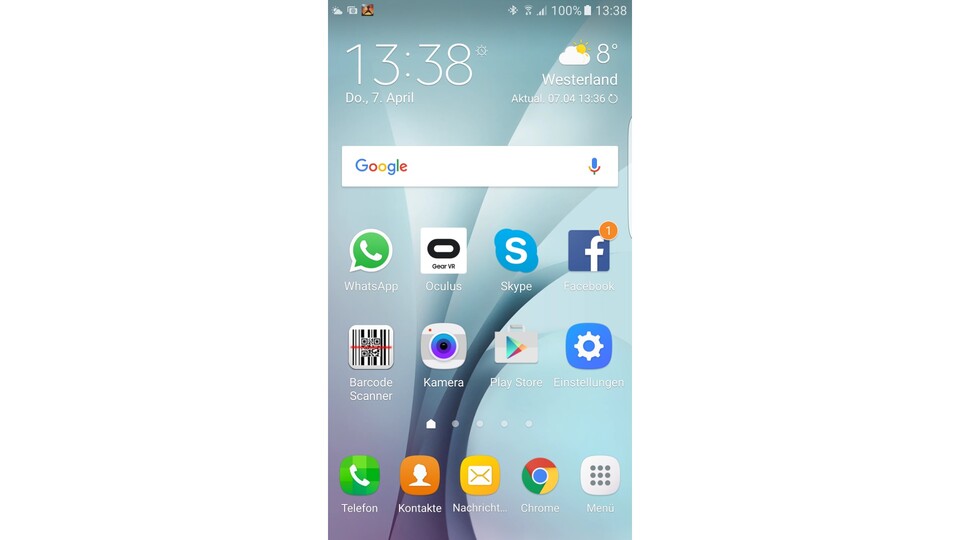Die Oberfläche des Galaxy-Android unterscheidet sich von Android 6.0.1, sie wirkt aber weniger verspielt als frühere Samsung-Oberflächen.