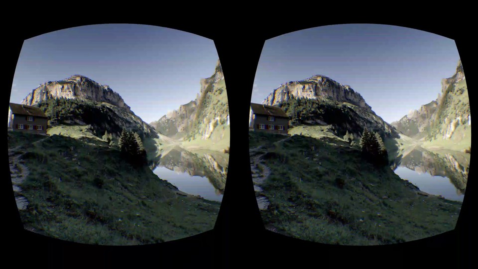 Mit der App »360°-Videos« lassen sich Rundum-Aufnahmen erleben – wie diese Bergtour.