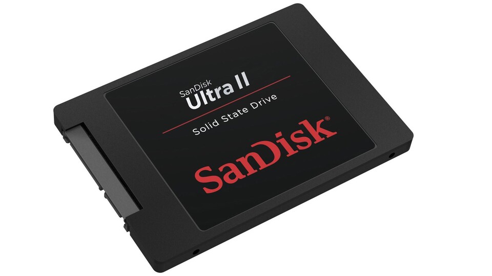Die SanDisk Ultra II aus dem MediaMarkt-Angebot bietet 960 Gigabyte Speicherkapazität.
