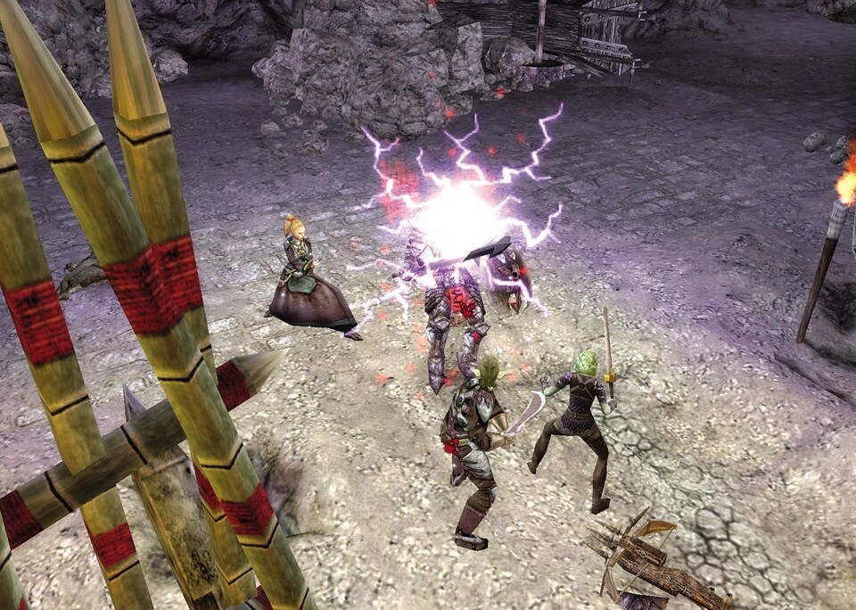 In Dungeon Siege 2 versucht die KI, den stärksten Spieler zuerst auszuschalten.