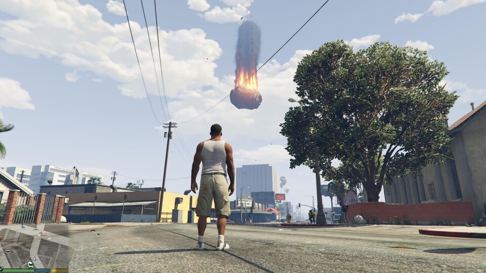 Die Mod Meteors NIB Style lässt es in Grand Theft Auto 5 Meteoriten regnen.