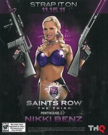 Für Saints Row: The Third verpflichtete THQ eine Reihe von so genannten „Penthouse-Pets“ als Testimonials.