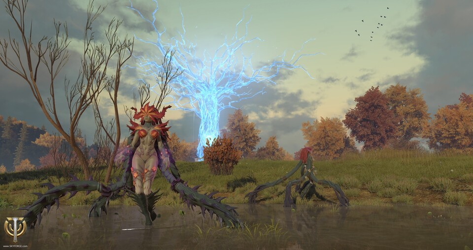 In den Magnikanischen Seen von »March of Knowledge« begegnen die Spieler von Skyforge giftigen Gegnern.