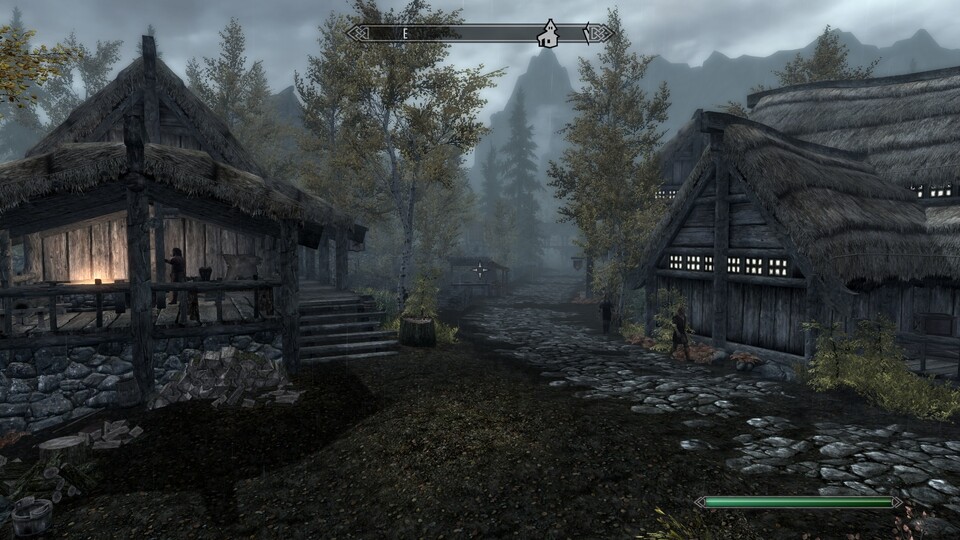 Das Leben der Nord in Falskaar ist beschaulich; die Dörfer ähneln denen in Skyrim sehr.