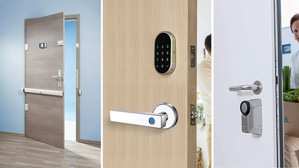 Smart Locks gibt es mit Code, Fingerprint, Bluetooth, Fernbedienung oder App. Gegen das Aufbrechen von Türen helfen aber nur Türriegel.