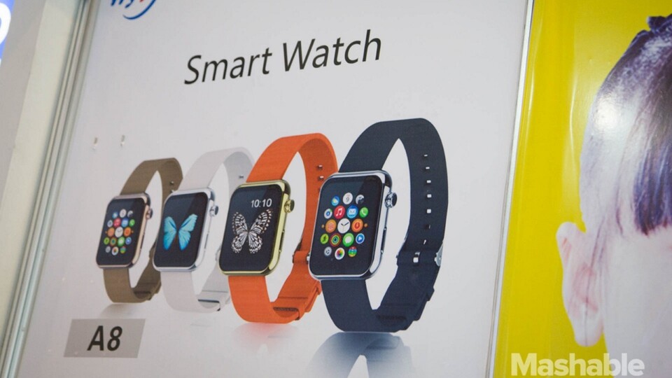 Die Smartwatch von Hyperdon hat ein eindeutiges Vorbild. (Bildquelle: Mashable)