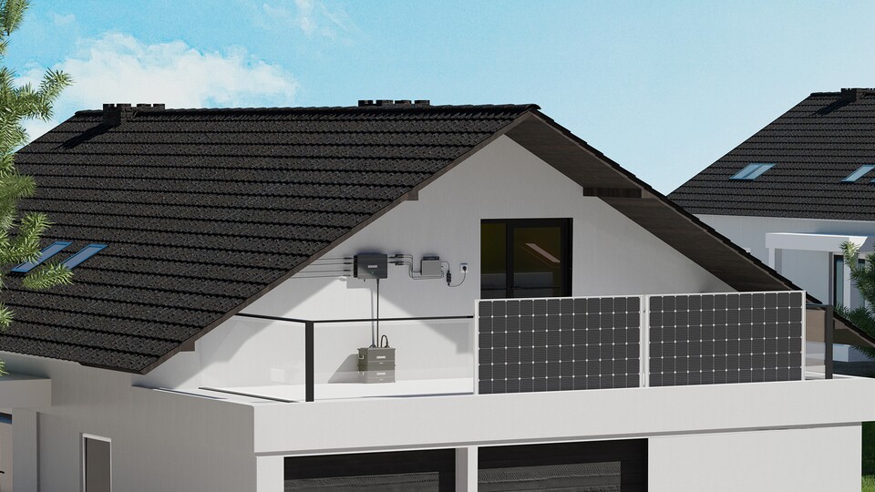 Solaranlagen müssen nicht zwangsläufig auf dem Dach montiert werden. Es gibt auch Lösungen für Balkone.