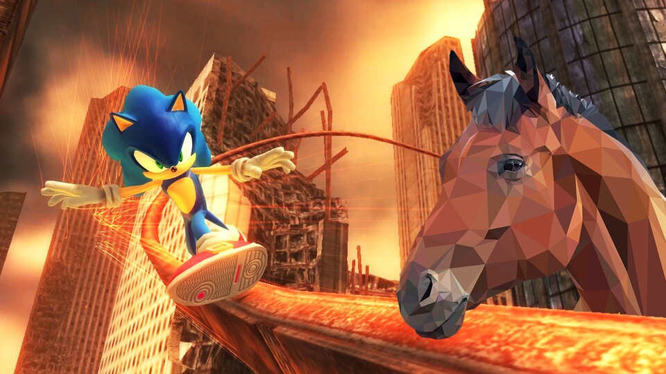 Sonic Horses statt Sonic Forces. Sega und Sonic machen sich über Lootboxen lustig.