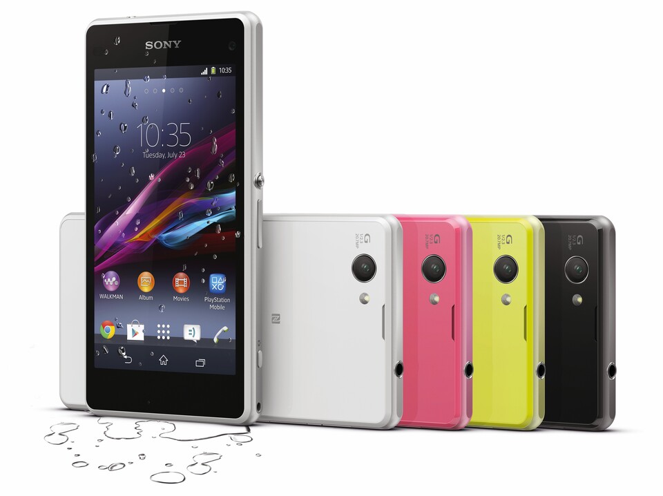 Das Sony Xperia Z1 Compact wird in den Farben Schwarz, Weiß, Pink und Lime angeboten