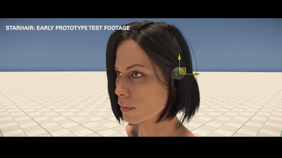 Die Haar-Simulation ist optisch beeindruckend, allerdings handelt es sich noch um einen frühen Prototypen.