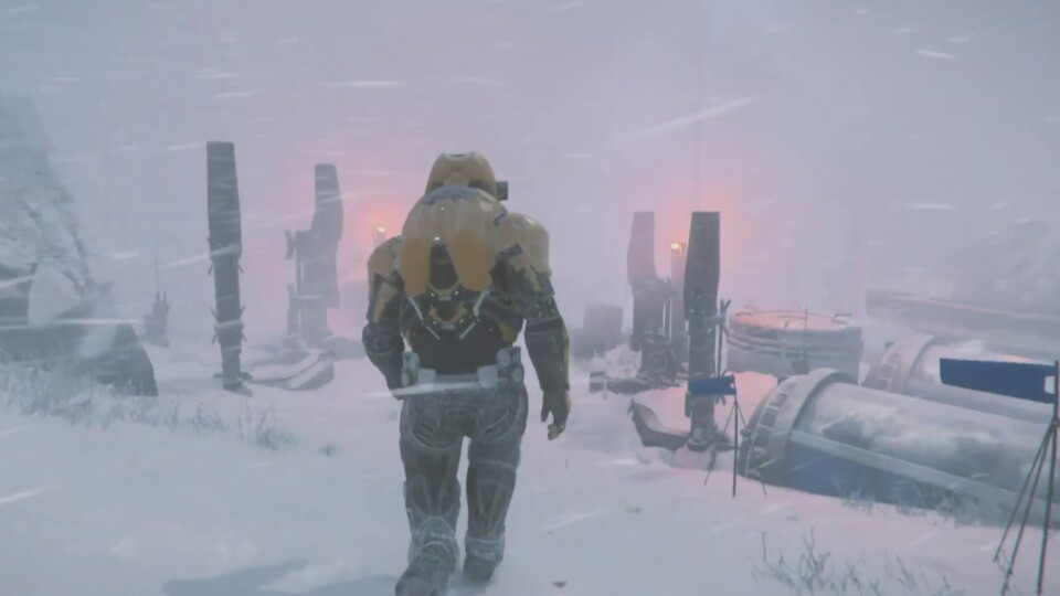 Der Schnee von Star Citizen wirkt sich auf das Gameplay aus und sieht nebenbei noch sehr schick aus.