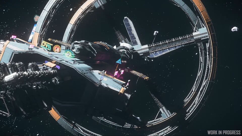 Noch schöner als in Elite: Dangerous sehen die neuen Raumstationen in Star Citizen aus. Alpha 3.6 erhöht die optische Abwechslung gehörig.