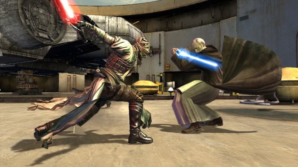 Starkiller stellt Obi-Wan Kenobi auf Tatooine.