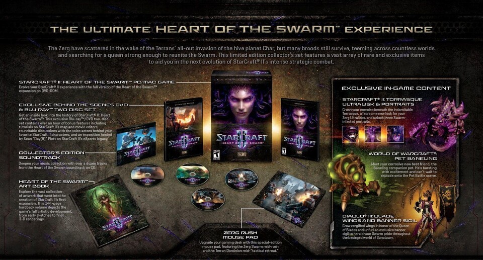Die Collector's Edition von StarCraft 2: Heart of the Swarm kann sich sehen lassen