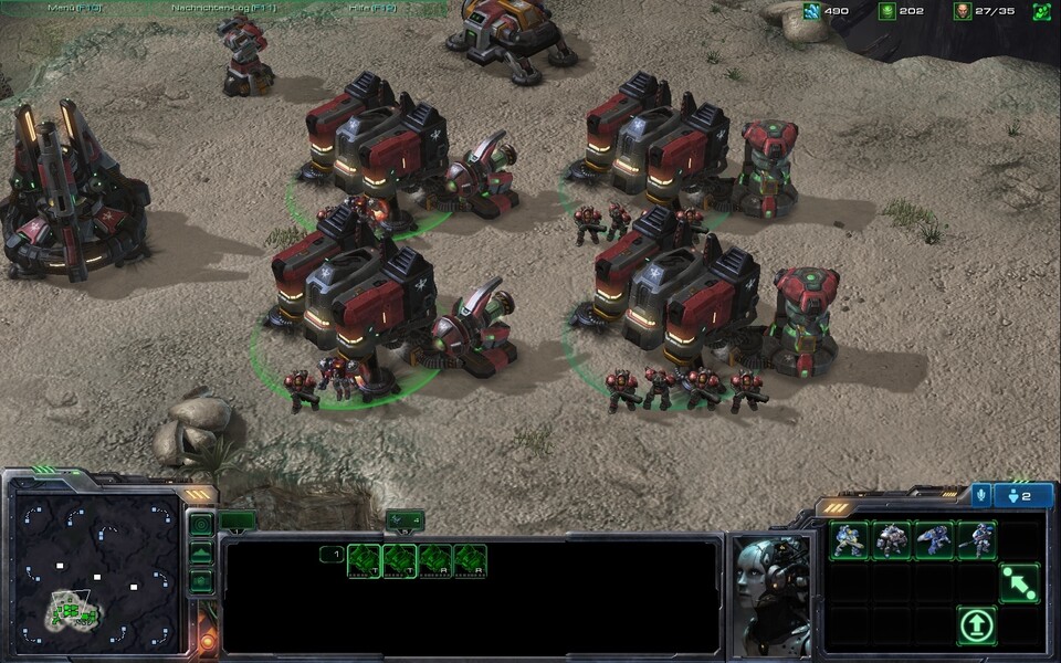 In Starcraft 2 lassen sich mehrere Gebäude gleichzeitig anwählen.