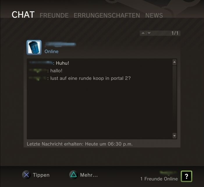 Der Chat mit PC-Kontakten klappt ohne Probleme.