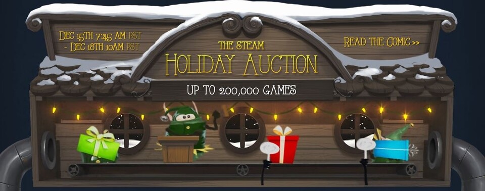 Valve hat eine recht ungewöhnliche Promotion-Aktion namens Steam Holiday Auction gestartet. In deren Zuge lassen sich Gems gegen Spiele eintauschen. 