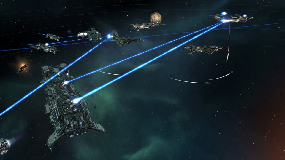 Stellaris bietet erstmals bei Paradox in 3D dargestellte Gefechte, ein echter Herrscher kümmert sich aber auch weiterhin nicht um das Mikromanagement - dafür gibt es Flottenadmiräle.