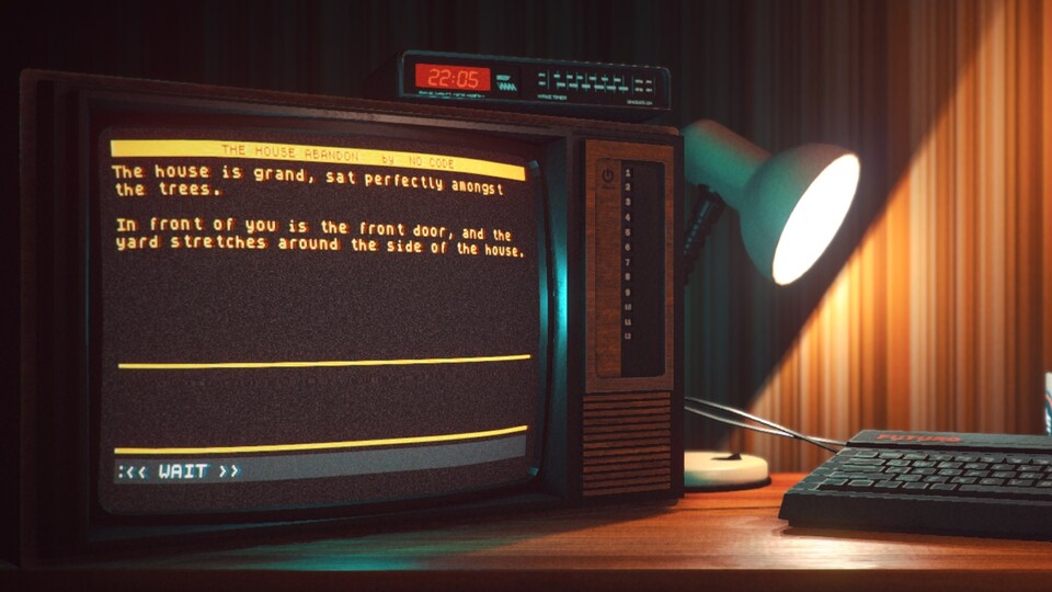 Stories Untold ist in vier Kapitel aufgeteilt. Im ersten Abschnitt spielen wir ein Spiel im Spiel – ein Textadventure auf einem alten, 80er-Jahre Heimcomputer.