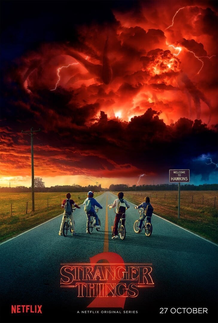 Poster zu Stranger Things Staffel 2 auf Netflix.