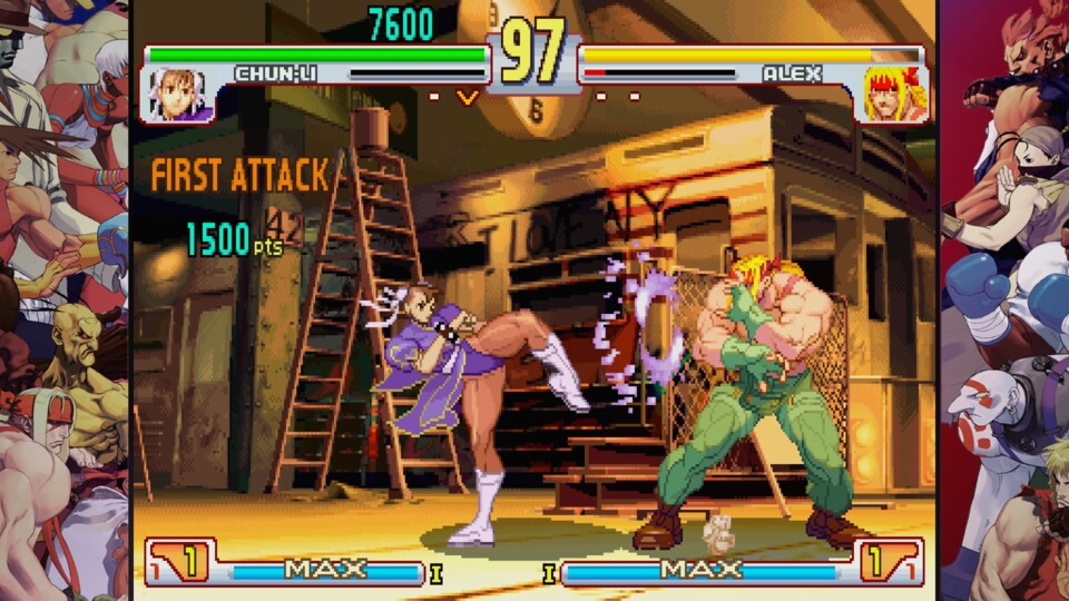 3rd Strike gilt heute noch als einer der besten Teile der umfangreichen Street Fighter-Serie. Die Auflösung mag zwar gering sein, aber Animationen und Spielspaß sind grandios.