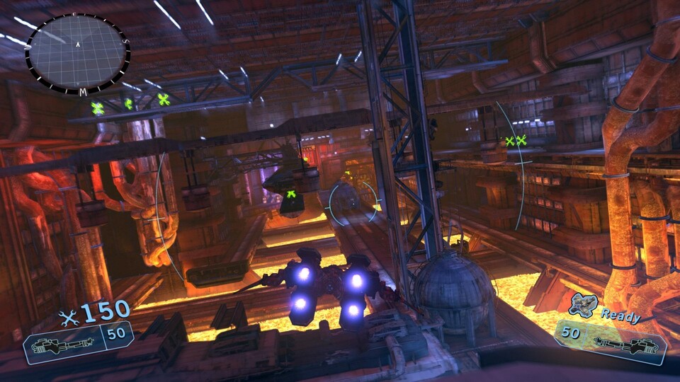 Firestorm ist eine der neuen Maps im kostenlosen DLC für Strike Vector uns bietet in erster Linie ein Labyrinth aus engen Tunneln.