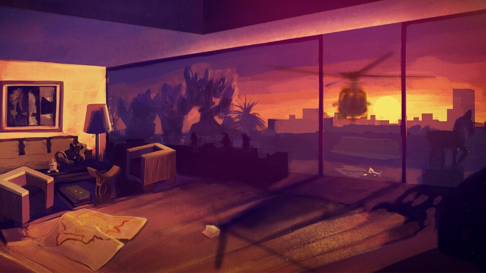 Sunset spielt ausschließlich in einem Apartment in Südamerika.