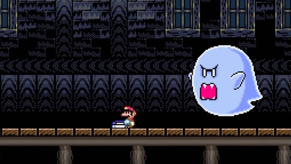 Die riesigen Buu-Huus in Super Mario World sind doch nicht unbesiegbar.