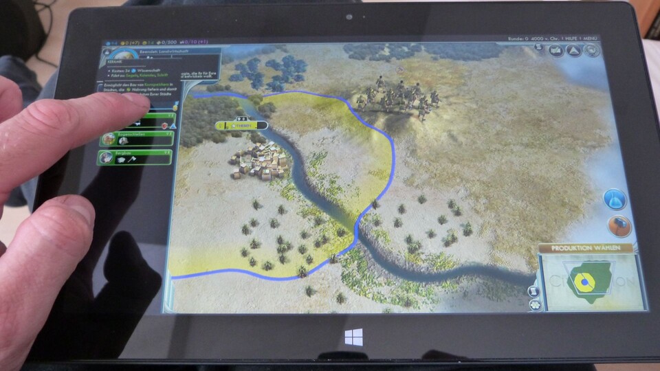 Civilization 5 ist optimal auf die Touch-Bedienung angepasst worden.