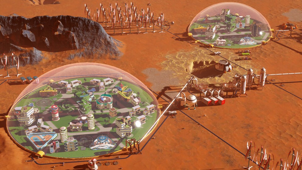 In Surviving Mars muss man sich nicht nur um die generelle Versorgung der Kolonisten kümmern, sondern auch seltsamen Vorkommnissen nachgehen. 