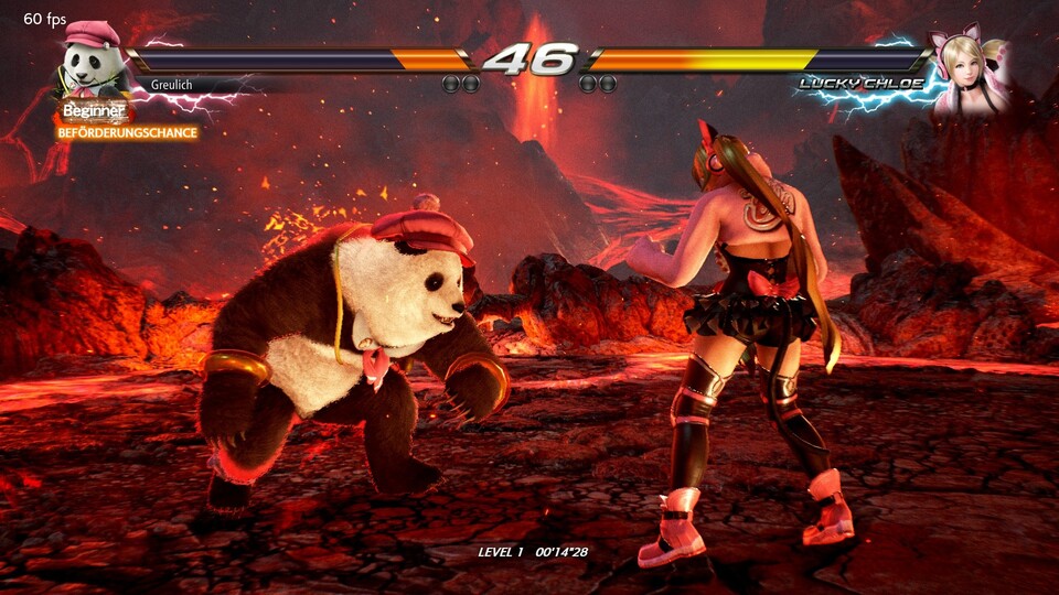 In Tekken 7 können wir sogar einen Panda-Bären gegen eine Bärentatzen-tragene Cosplayerin antreten lassen.