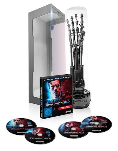 Terminator 2 - 4K Ultra HD Limited Collector's Edition mit einem detailgetreuen T-800 Endo Arm in Originalgröße.