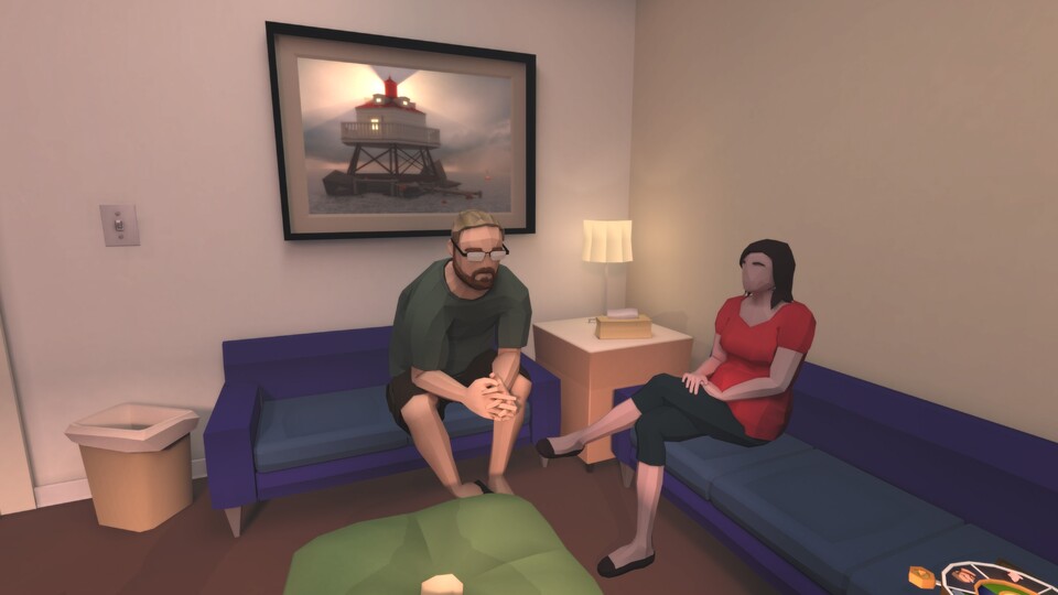 Joels Eltern, Ryan und Amy, im Wartezimmer, kurz vor der Diagnose.