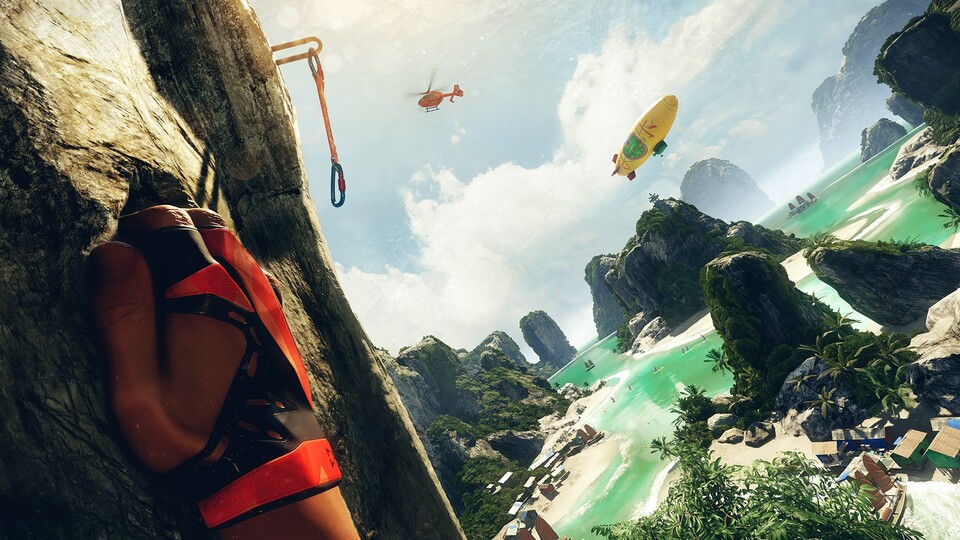 »The Climb« von Crytek spielt mit in VR als real gefühlten Ängsten - große Höhe wird tatsächlich als Gefahr wahrgenommen, anders als in klassischen Spielen.