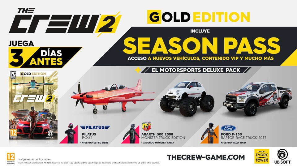 Die Motor Edition und die Gold Edition von The Crew 2 beinhalten beide den Season Pass.
