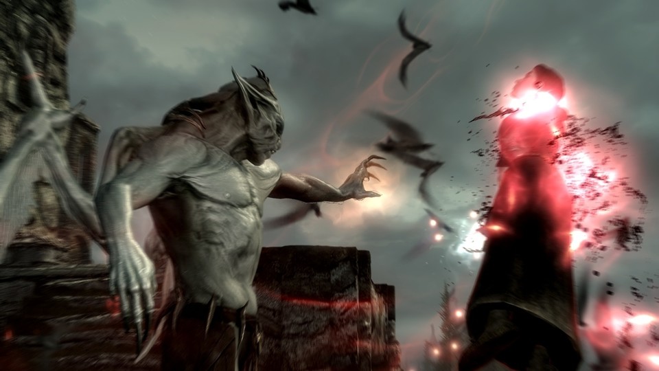 Wenns mal wieder länger dauert: in der Gestalt des Vampir-Lord kann der Spieler einen Feind in bester Vader-Manier packen und würgen.