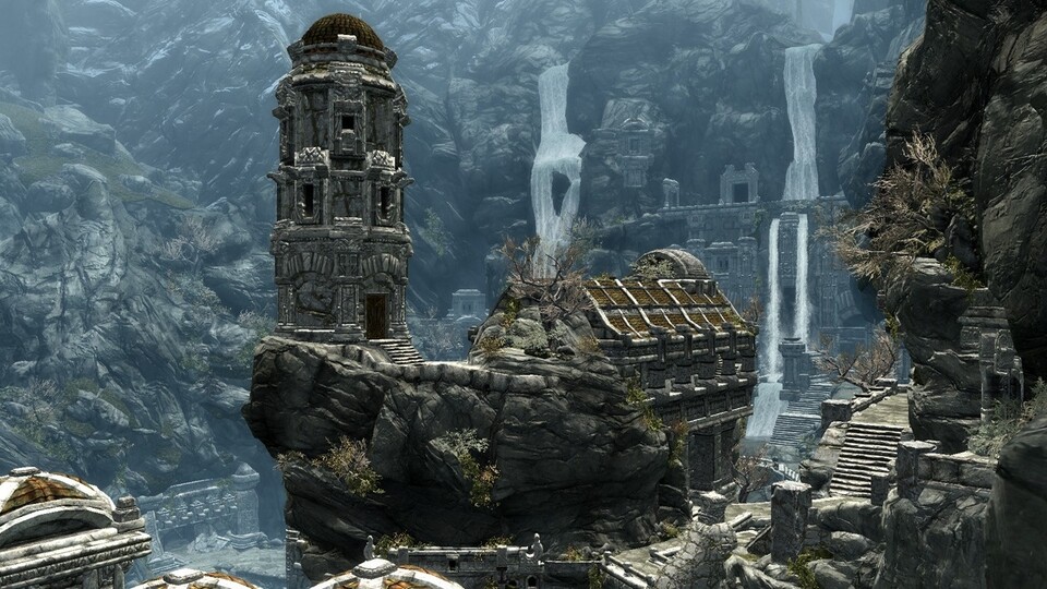 Der erste Screenshot zu The Elder Scrolls 5: Skyrim zeigt die Stadt Markarth Side.