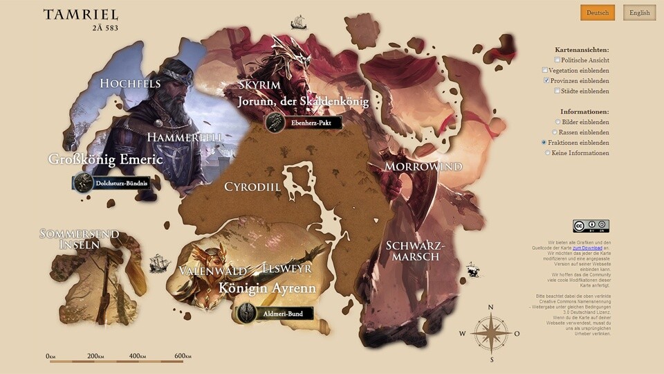The Elder Scrolls Online - Die interaktive Weltkarte