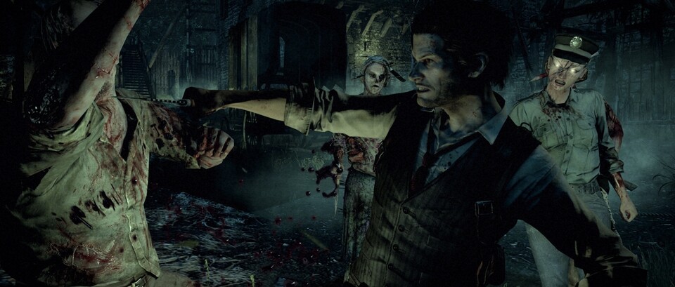 Das Messer ist Sebastians stiller Teilhaber an diesem Horrorabenteuer: Mit ihm lassen sich Zombies leise erledigen.