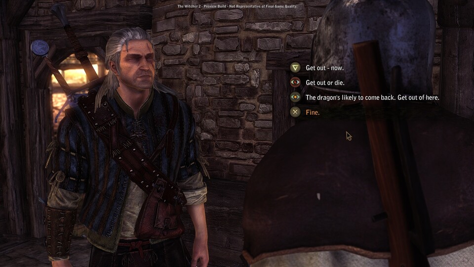 In Dialogen darf Geralt nun auch seine Zauberzeichen einsetzen.