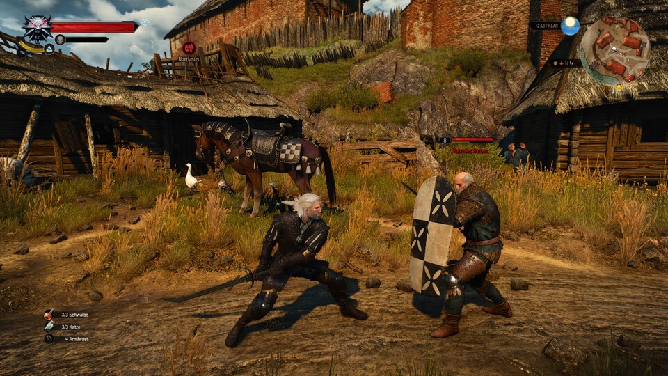 Würde Yennefer gefallen: Mit der nilfgaardischen Rüstung kleidet sich Geralt in elegantes Schwarz.