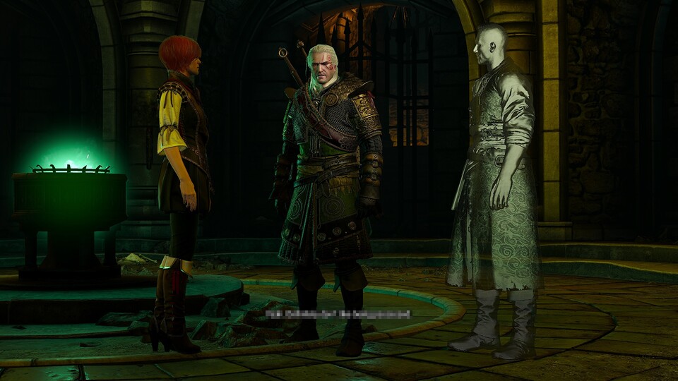 Shani begleitet Geralt auf einer Erkundungstour durch die Familienkrypta der von Everecs.