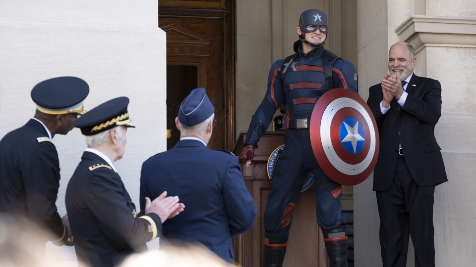 John Walker as Captain America. (Image: Disney)