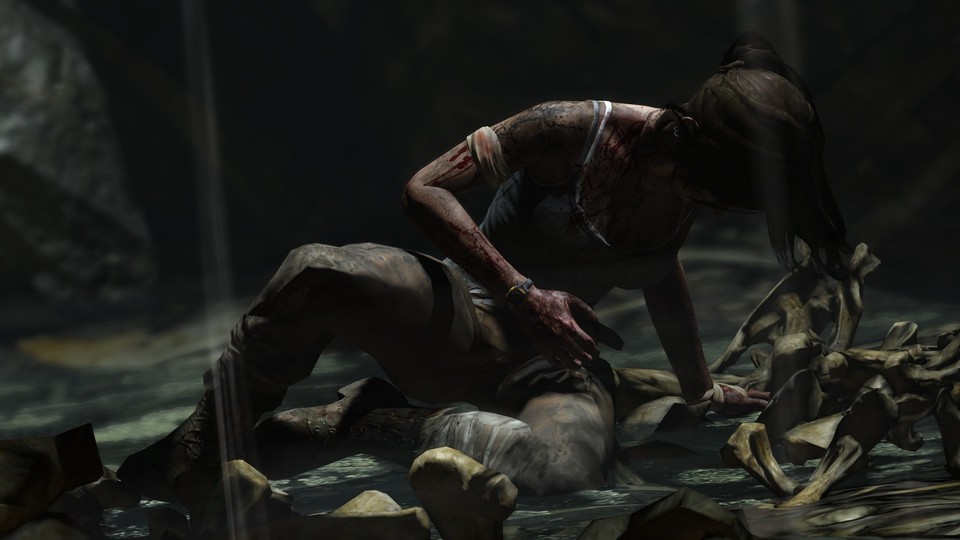 Lara ist verletzlicher und schmerzempfindlicher. Einen Sturz kommentiert sie mit einem Schmerzensschrei.
