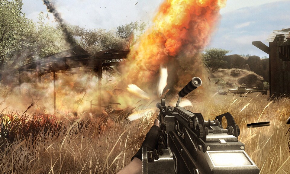 Das Markenzeichen von Far Cry 2: Das Spiel mit dem Feuer.