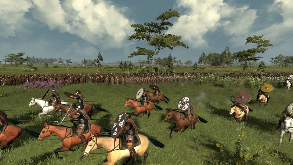 Kavallerie ist in Thrones historisch bedingt noch längst nicht so stark wie in Medieval 2 und sollte nicht von vorn attackieren. 
